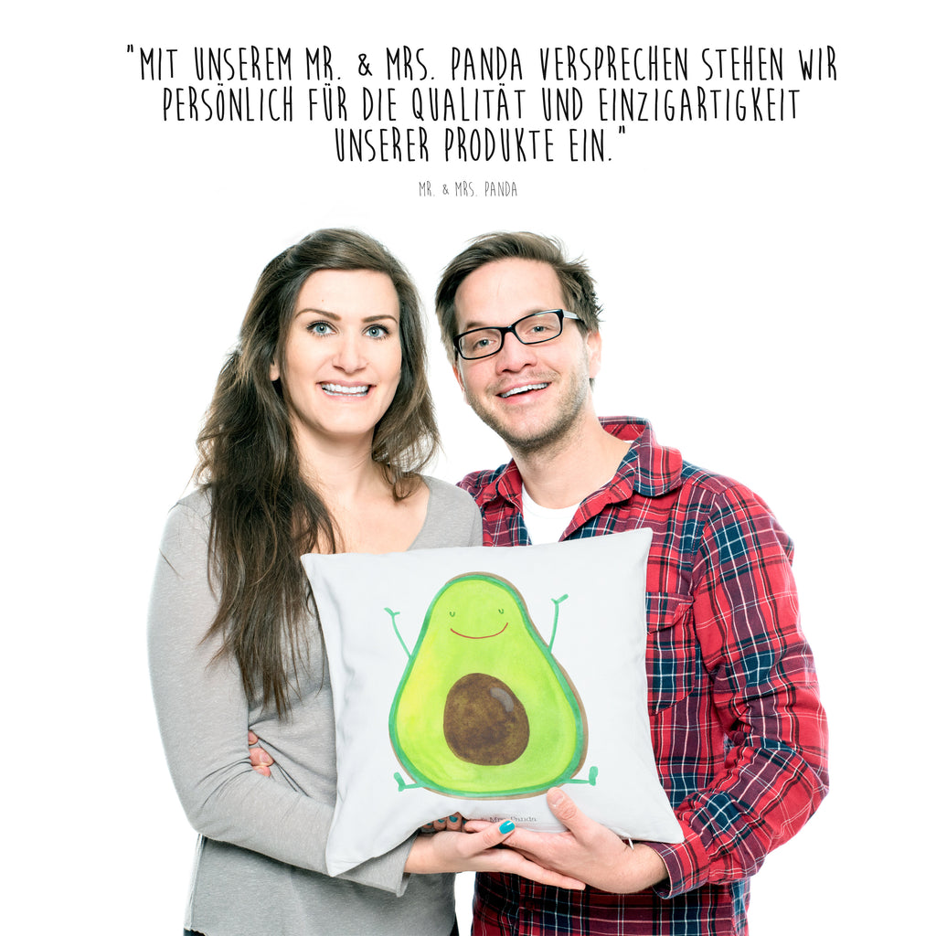 40x40 Kissen Avocado Happy Kissenhülle, Kopfkissen, Sofakissen, Dekokissen, Motivkissen, Avocado, Veggie, Vegan, Gesund, Chaos