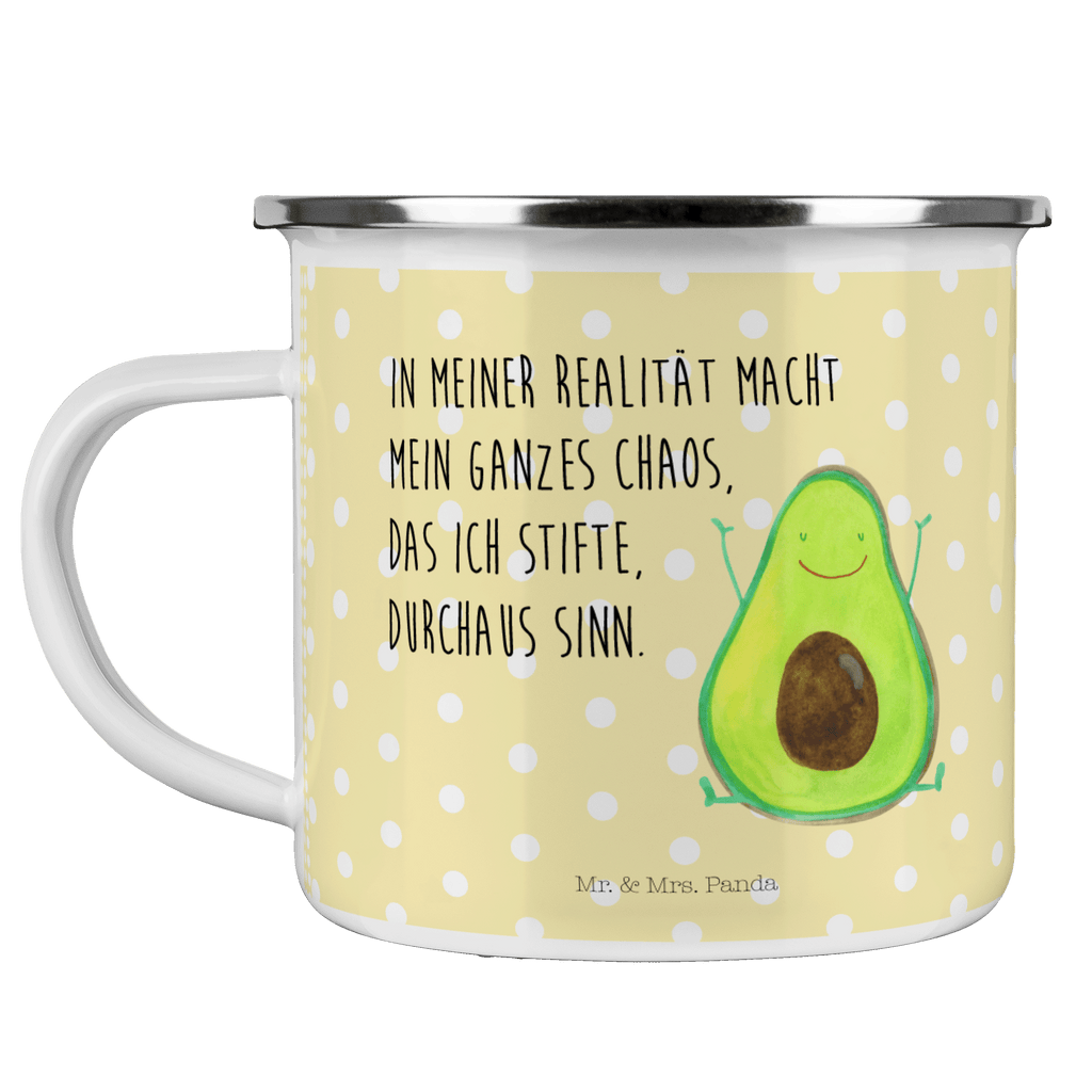 Camping Emaille Tasse Avocado Happy Campingtasse, Trinkbecher, Metalltasse, Outdoor Tasse, Emaille Trinkbecher, Blechtasse Outdoor, Emaille Campingbecher, Edelstahl Trinkbecher, Metalltasse für Camping, Kaffee Blechtasse, Camping Tasse Metall, Avocado, Veggie, Vegan, Gesund, Chaos