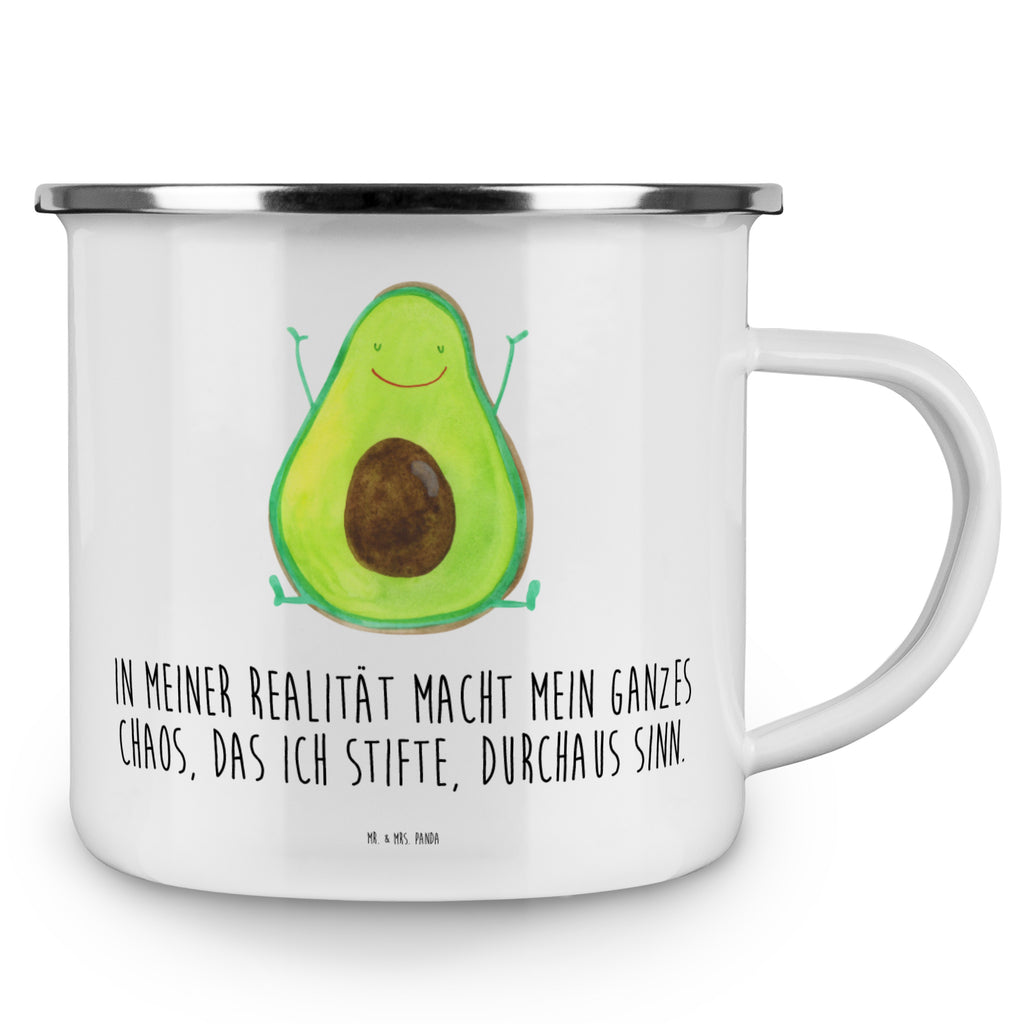 Camping Emaille Tasse Avocado Happy Campingtasse, Trinkbecher, Metalltasse, Outdoor Tasse, Emaille Trinkbecher, Blechtasse Outdoor, Emaille Campingbecher, Edelstahl Trinkbecher, Metalltasse für Camping, Kaffee Blechtasse, Camping Tasse Metall, Avocado, Veggie, Vegan, Gesund, Chaos
