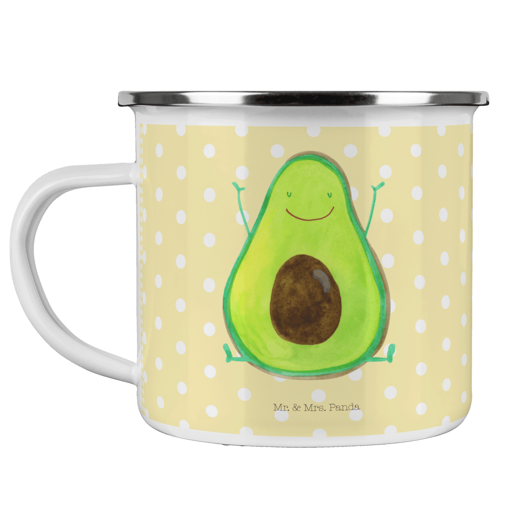 Camping Emaille Tasse Avocado Happy Campingtasse, Trinkbecher, Metalltasse, Outdoor Tasse, Emaille Trinkbecher, Blechtasse Outdoor, Emaille Campingbecher, Edelstahl Trinkbecher, Metalltasse für Camping, Kaffee Blechtasse, Camping Tasse Metall, Avocado, Veggie, Vegan, Gesund, Chaos