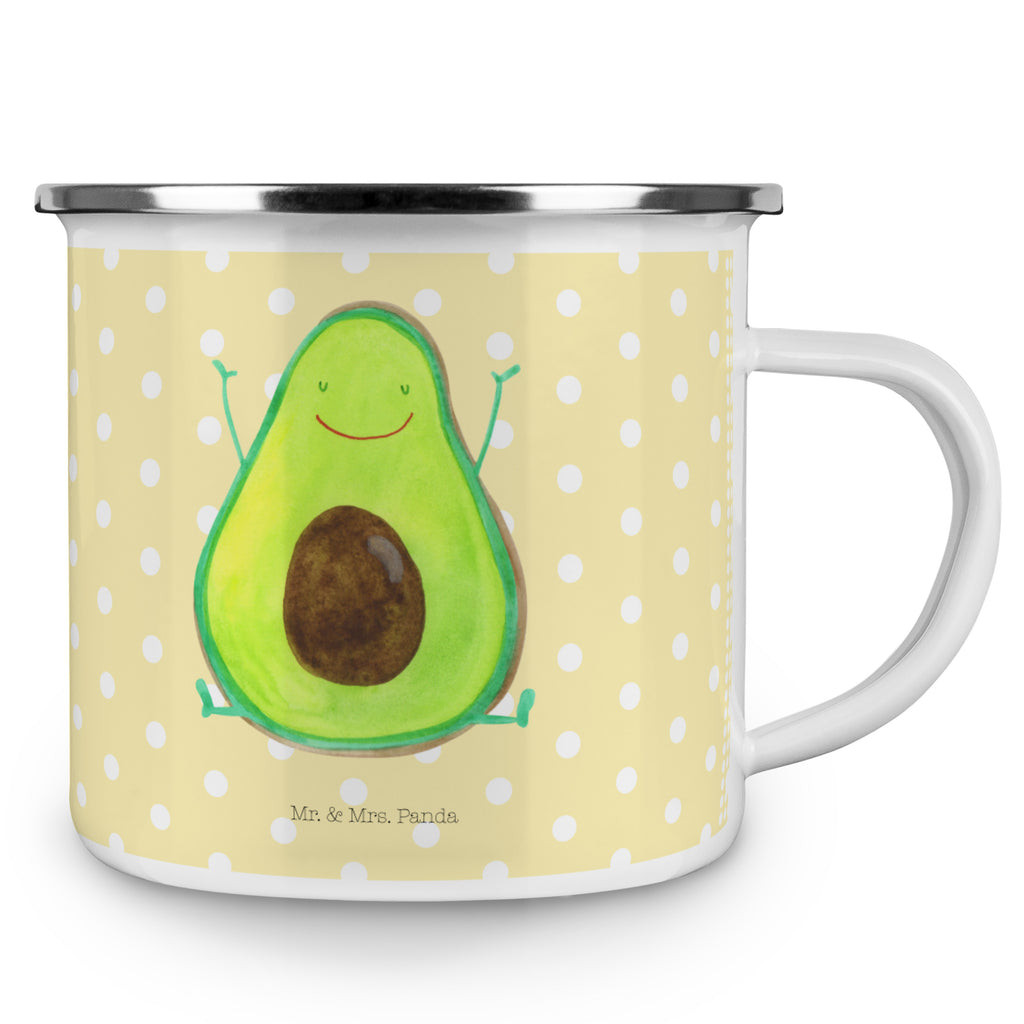 Camping Emaille Tasse Avocado Happy Campingtasse, Trinkbecher, Metalltasse, Outdoor Tasse, Emaille Trinkbecher, Blechtasse Outdoor, Emaille Campingbecher, Edelstahl Trinkbecher, Metalltasse für Camping, Kaffee Blechtasse, Camping Tasse Metall, Avocado, Veggie, Vegan, Gesund, Chaos