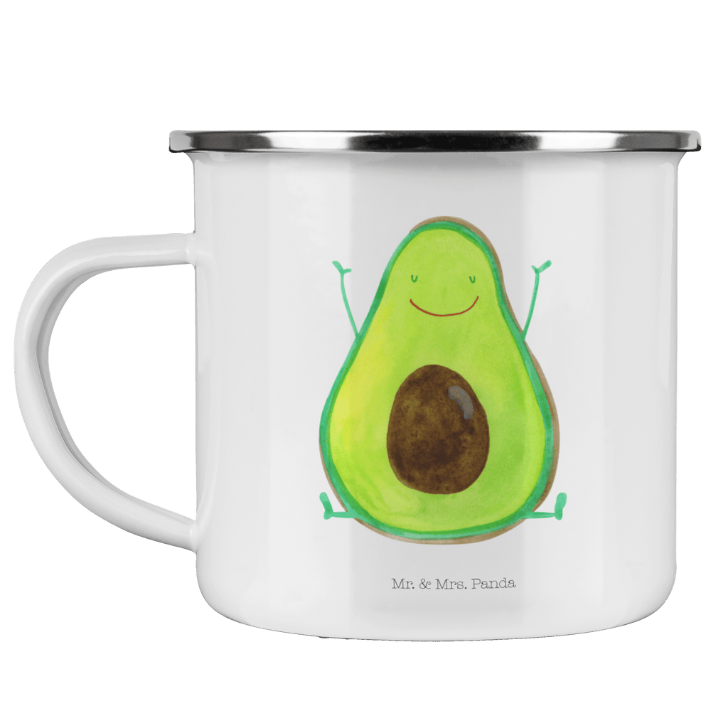 Camping Emaille Tasse Avocado Happy Campingtasse, Trinkbecher, Metalltasse, Outdoor Tasse, Emaille Trinkbecher, Blechtasse Outdoor, Emaille Campingbecher, Edelstahl Trinkbecher, Metalltasse für Camping, Kaffee Blechtasse, Camping Tasse Metall, Avocado, Veggie, Vegan, Gesund, Chaos