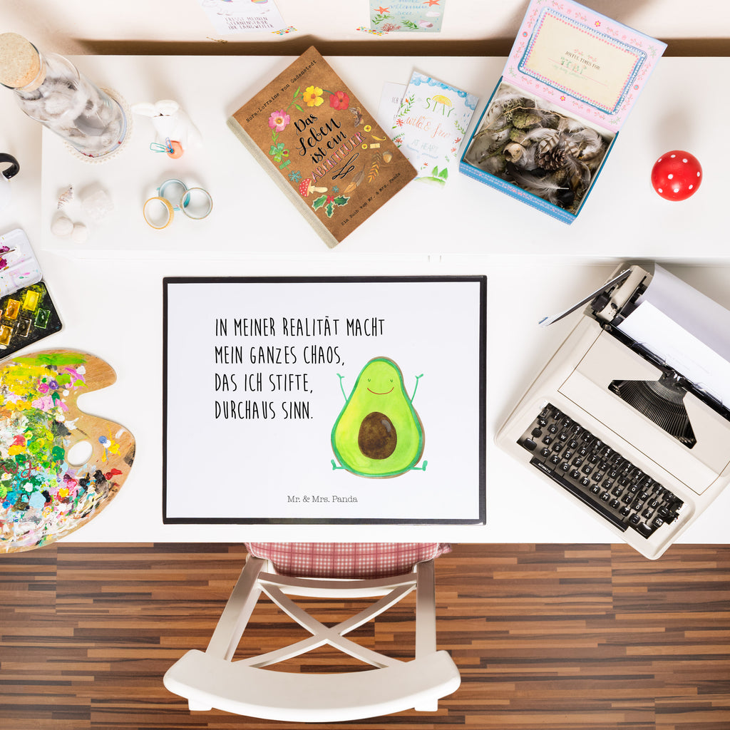 Schreibtischunterlage Avocado Happy Schreibunterlage, Schreibtischauflage, Bürobedarf, Büroartikel, Schreibwaren, Schreibtisch Unterlagen, Schreibtischunterlage Groß, Avocado, Veggie, Vegan, Gesund, Chaos