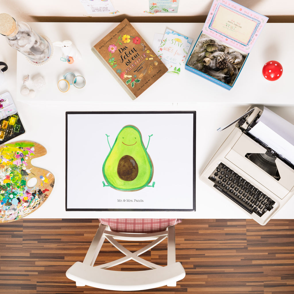 Schreibtischunterlage Avocado Happy Schreibunterlage, Schreibtischauflage, Bürobedarf, Büroartikel, Schreibwaren, Schreibtisch Unterlagen, Schreibtischunterlage Groß, Avocado, Veggie, Vegan, Gesund, Chaos