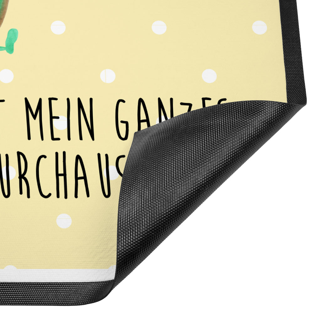 Fußmatte Avocado Happy Türvorleger, Schmutzmatte, Fußabtreter, Matte, Schmutzfänger, Fußabstreifer, Schmutzfangmatte, Türmatte, Motivfußmatte, Haustürmatte, Vorleger, Avocado, Veggie, Vegan, Gesund, Chaos