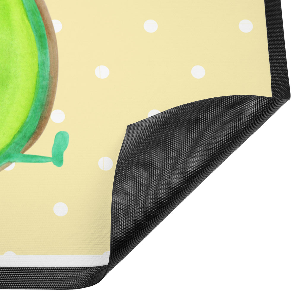 Fußmatte Avocado Happy Türvorleger, Schmutzmatte, Fußabtreter, Matte, Schmutzfänger, Fußabstreifer, Schmutzfangmatte, Türmatte, Motivfußmatte, Haustürmatte, Vorleger, Avocado, Veggie, Vegan, Gesund, Chaos