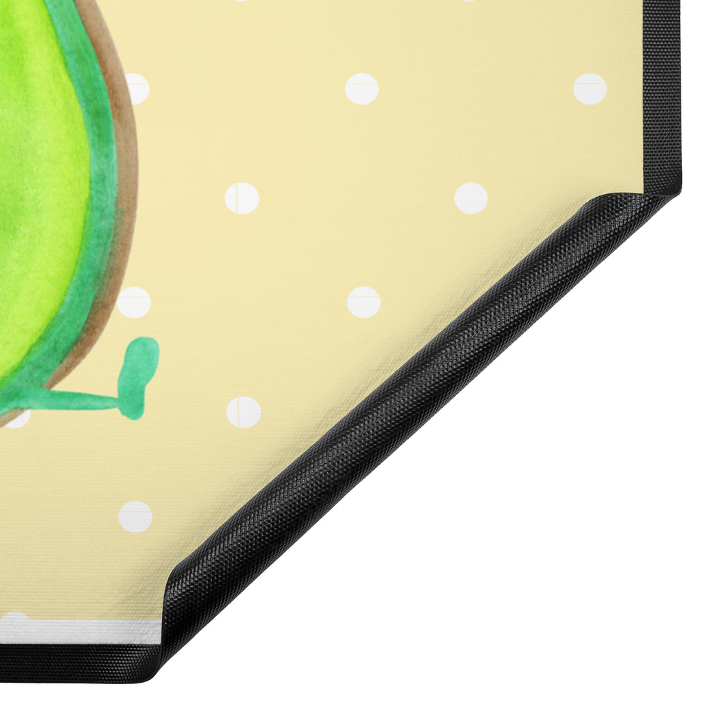 Fußmatte Avocado Happy Türvorleger, Schmutzmatte, Fußabtreter, Matte, Schmutzfänger, Fußabstreifer, Schmutzfangmatte, Türmatte, Motivfußmatte, Haustürmatte, Vorleger, Avocado, Veggie, Vegan, Gesund, Chaos