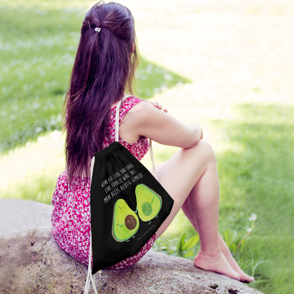 Sportbeutel Avocado Pärchen Turnbeutel, Beutel, Sporttasche, Tasche, Stoffbeutel, Avocado, Veggie, Vegan, Gesund, Avocuddle, Liebe, Schwangerschaft, Familie, Babyshower, Babyparty, Hochzeit, Kinder, Avocados, Geburt