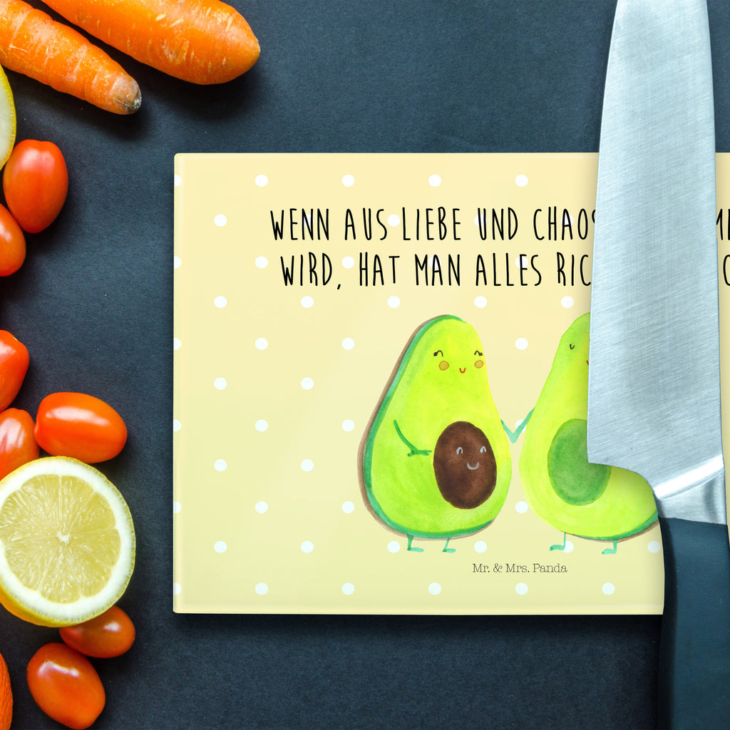 Medium Glas Schneidbrett Avocado Pärchen Glasschneidebrett, Schneidebrett, Avocado, Veggie, Vegan, Gesund, Avocuddle, Liebe, Schwangerschaft, Familie, Babyshower, Babyparty, Hochzeit, Kinder, Avocados, Geburt