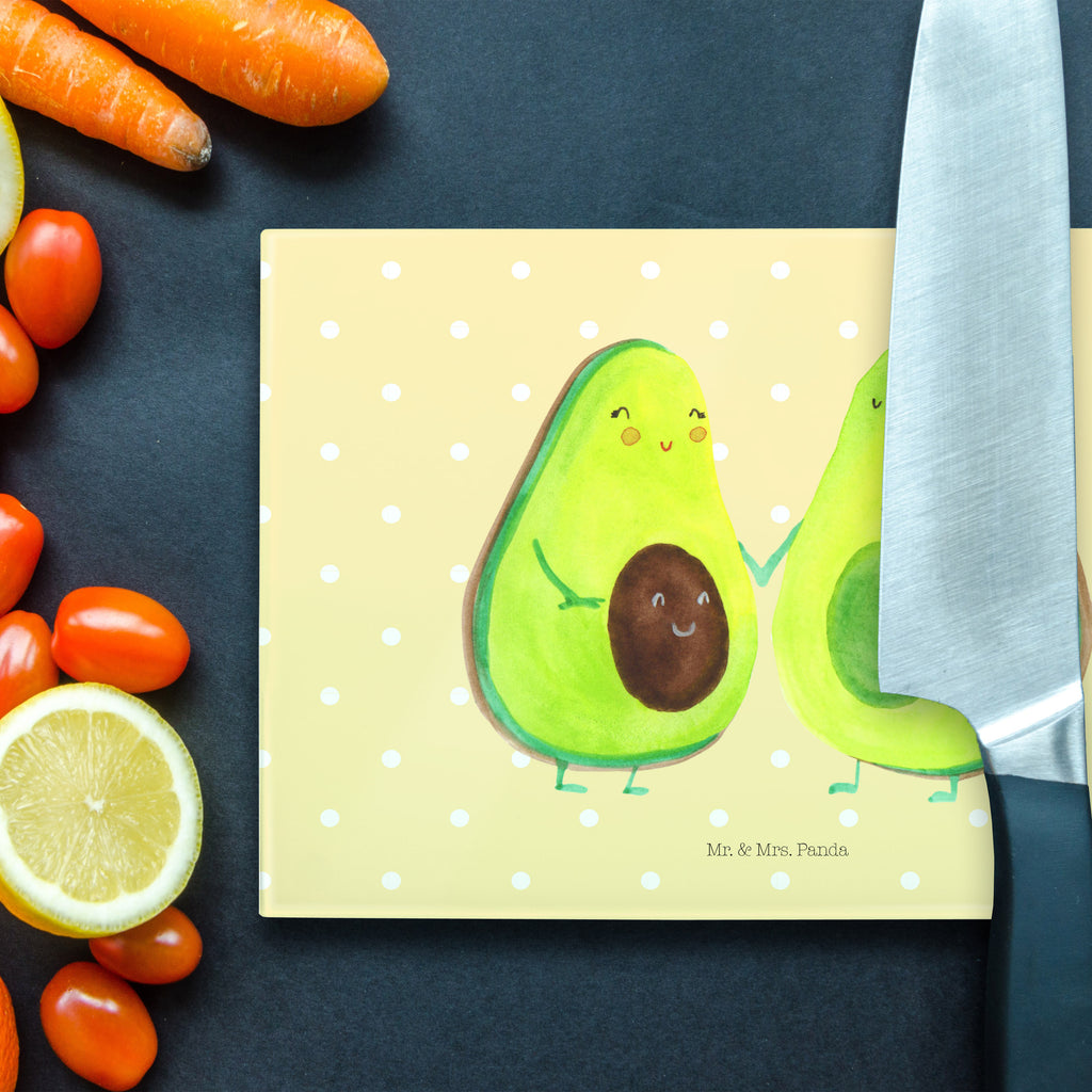 Medium Glas Schneidbrett Avocado Pärchen Glasschneidebrett, Schneidebrett, Avocado, Veggie, Vegan, Gesund, Avocuddle, Liebe, Schwangerschaft, Familie, Babyshower, Babyparty, Hochzeit, Kinder, Avocados, Geburt