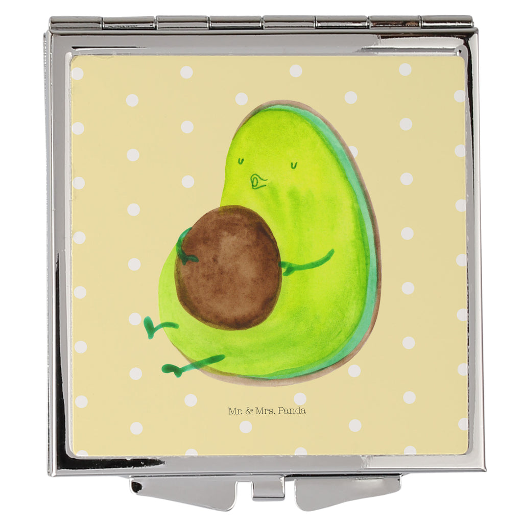 Handtaschenspiegel quadratisch Avocado pfeift Spiegel, Handtasche, Quadrat, silber, schminken, Schminkspiegel, Avocado, Veggie, Vegan, Gesund, Diät, Abnehmen, Ernährung, dick sein, Pummelfee