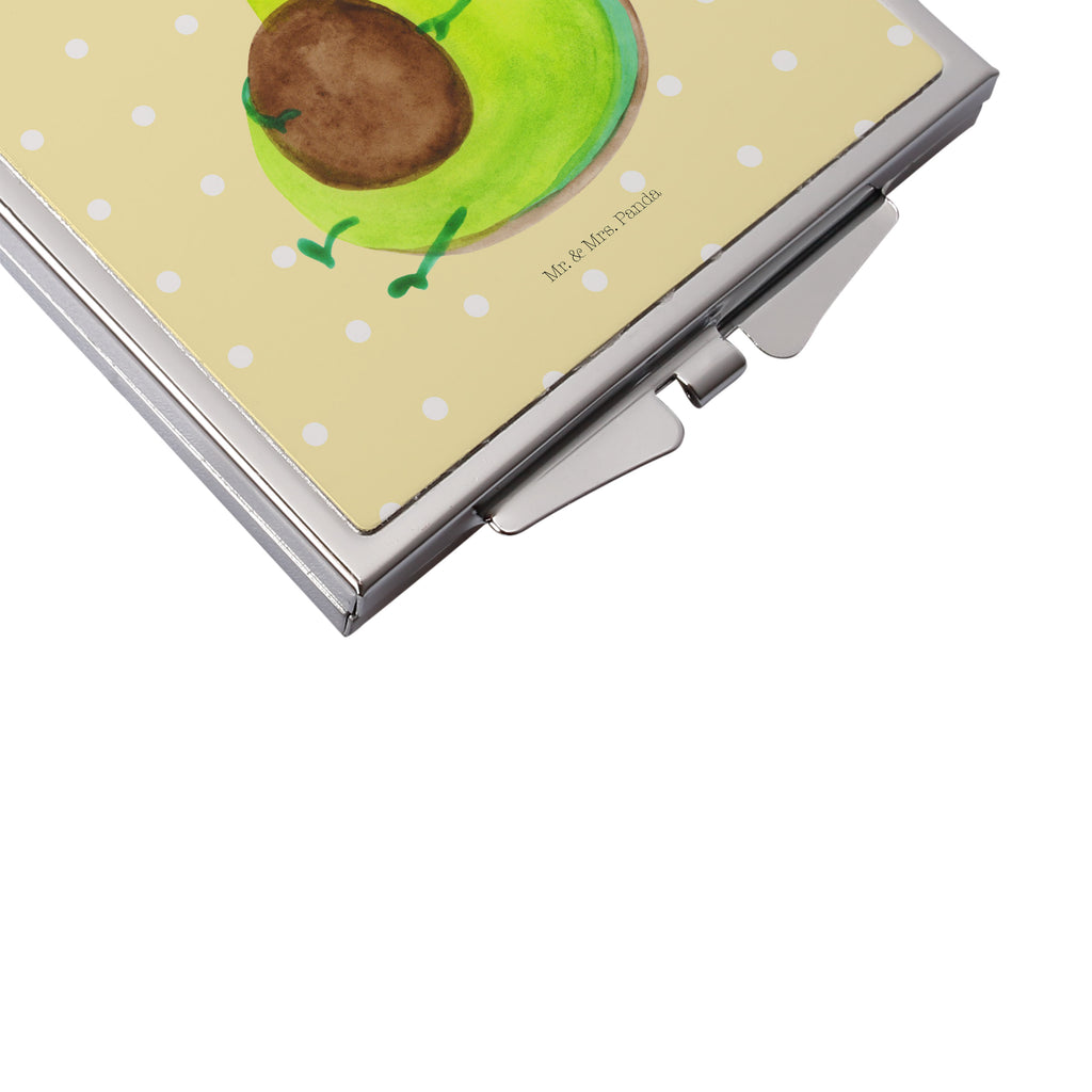 Handtaschenspiegel quadratisch Avocado pfeift Spiegel, Handtasche, Quadrat, silber, schminken, Schminkspiegel, Avocado, Veggie, Vegan, Gesund, Diät, Abnehmen, Ernährung, dick sein, Pummelfee
