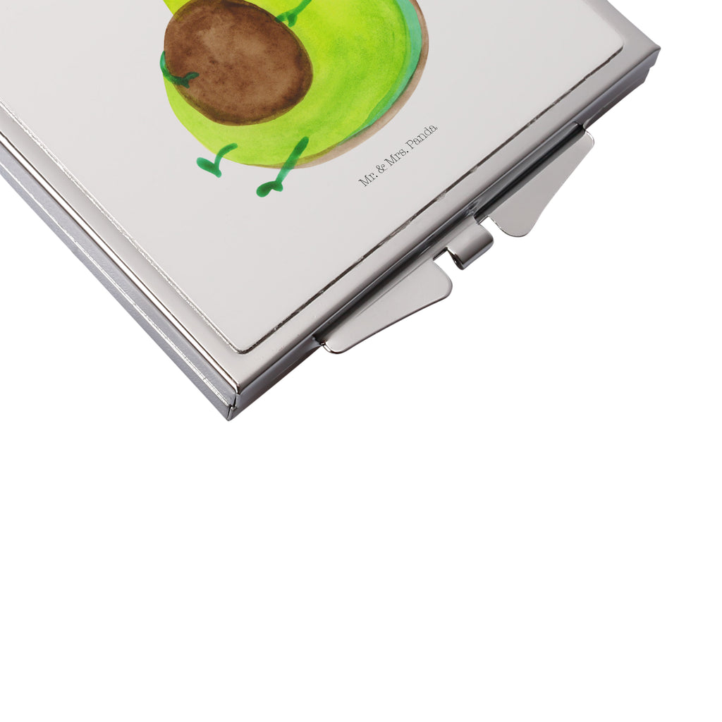 Handtaschenspiegel quadratisch Avocado pfeift Spiegel, Handtasche, Quadrat, silber, schminken, Schminkspiegel, Avocado, Veggie, Vegan, Gesund, Diät, Abnehmen, Ernährung, dick sein, Pummelfee