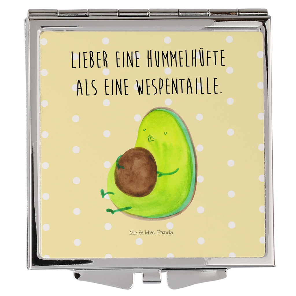 Handtaschenspiegel quadratisch Avocado pfeift Spiegel, Handtasche, Quadrat, silber, schminken, Schminkspiegel, Avocado, Veggie, Vegan, Gesund, Diät, Abnehmen, Ernährung, dick sein, Pummelfee
