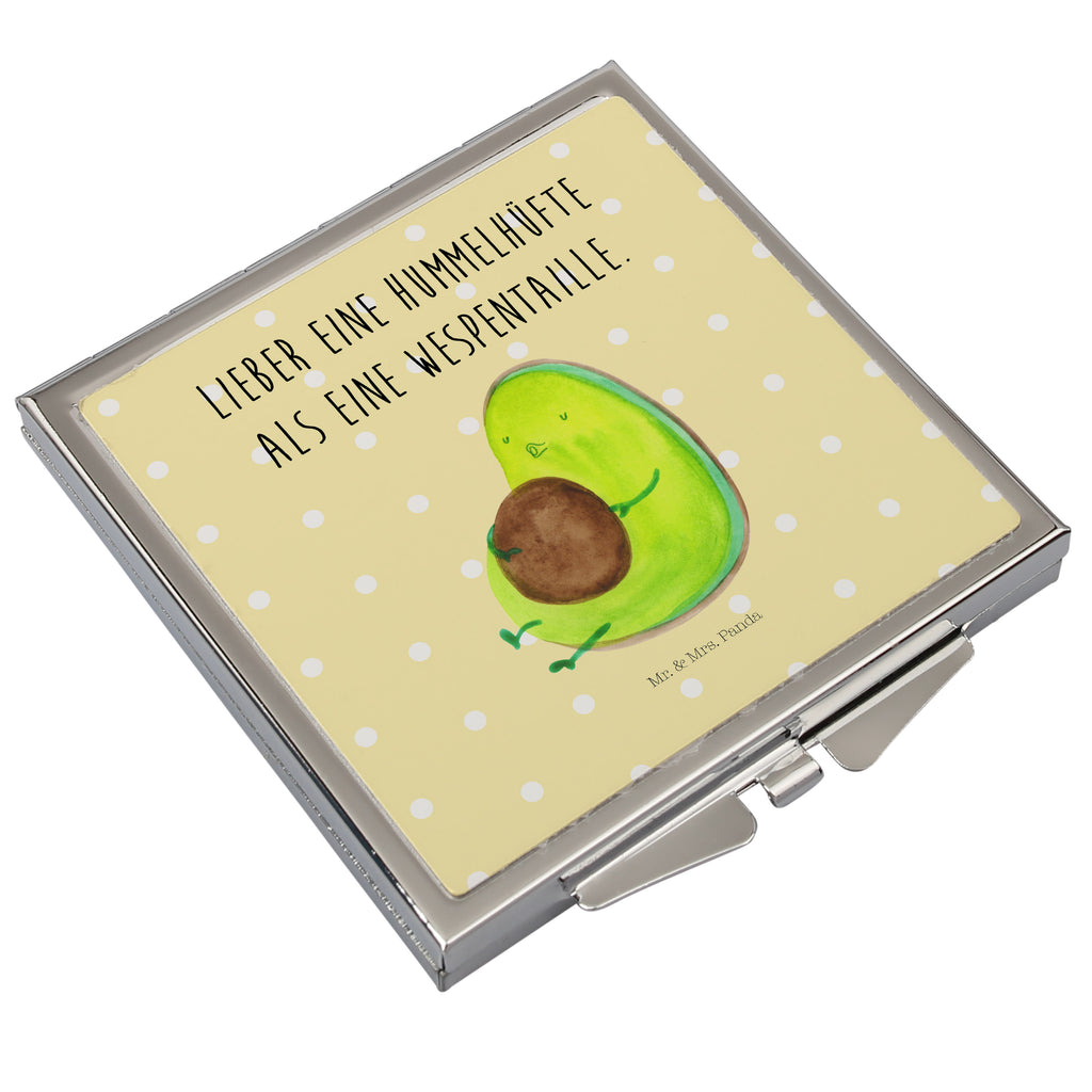 Handtaschenspiegel quadratisch Avocado pfeift Spiegel, Handtasche, Quadrat, silber, schminken, Schminkspiegel, Avocado, Veggie, Vegan, Gesund, Diät, Abnehmen, Ernährung, dick sein, Pummelfee