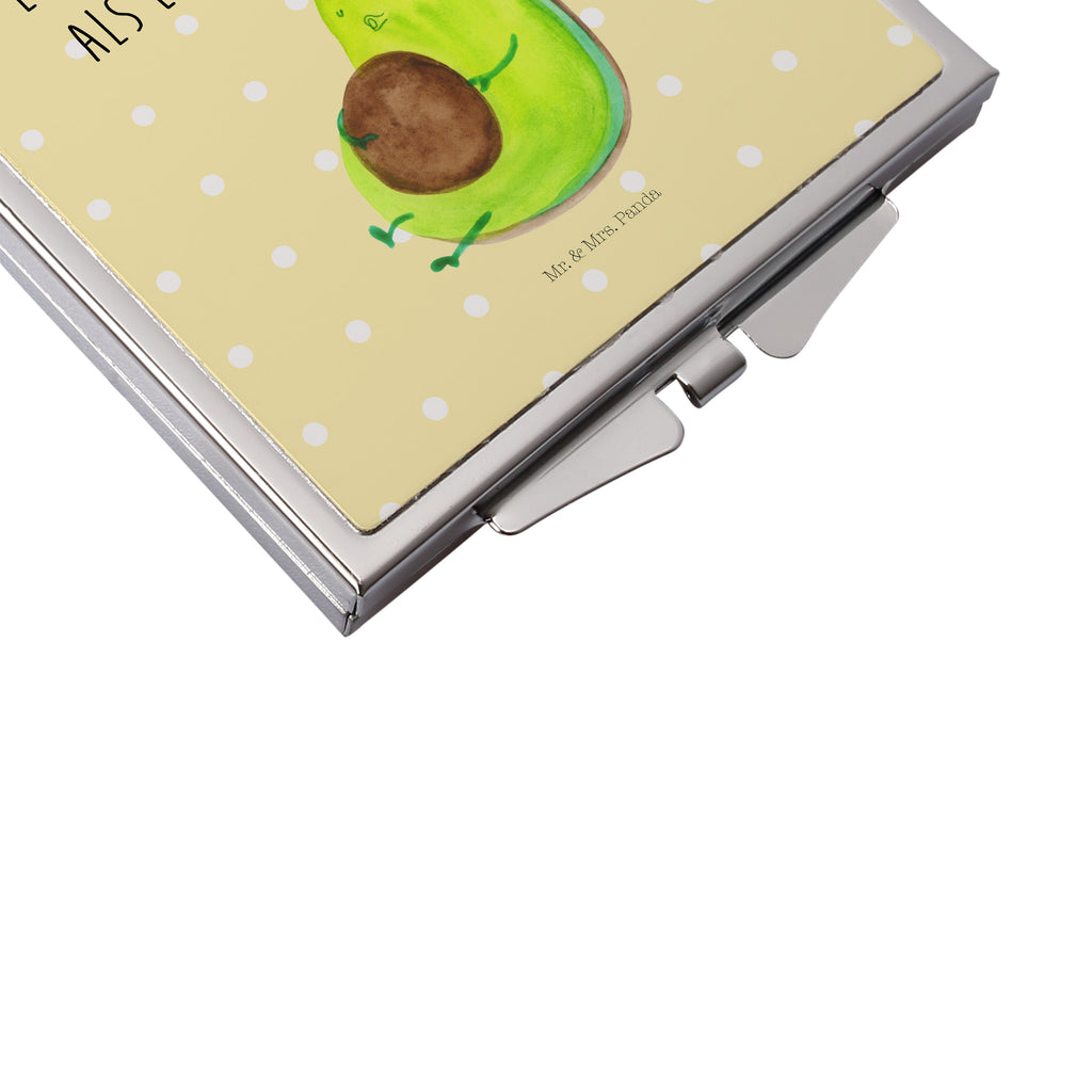 Handtaschenspiegel quadratisch Avocado pfeift Spiegel, Handtasche, Quadrat, silber, schminken, Schminkspiegel, Avocado, Veggie, Vegan, Gesund, Diät, Abnehmen, Ernährung, dick sein, Pummelfee