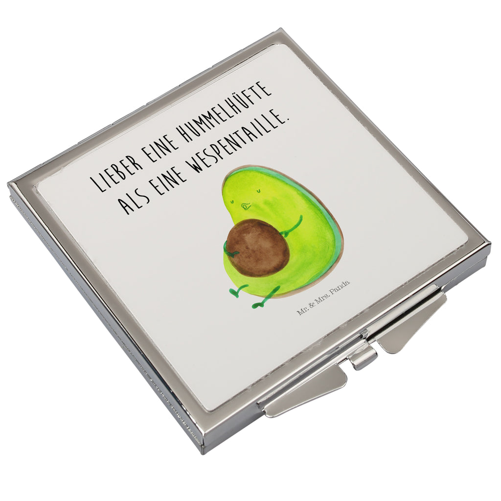 Handtaschenspiegel quadratisch Avocado pfeift Spiegel, Handtasche, Quadrat, silber, schminken, Schminkspiegel, Avocado, Veggie, Vegan, Gesund, Diät, Abnehmen, Ernährung, dick sein, Pummelfee