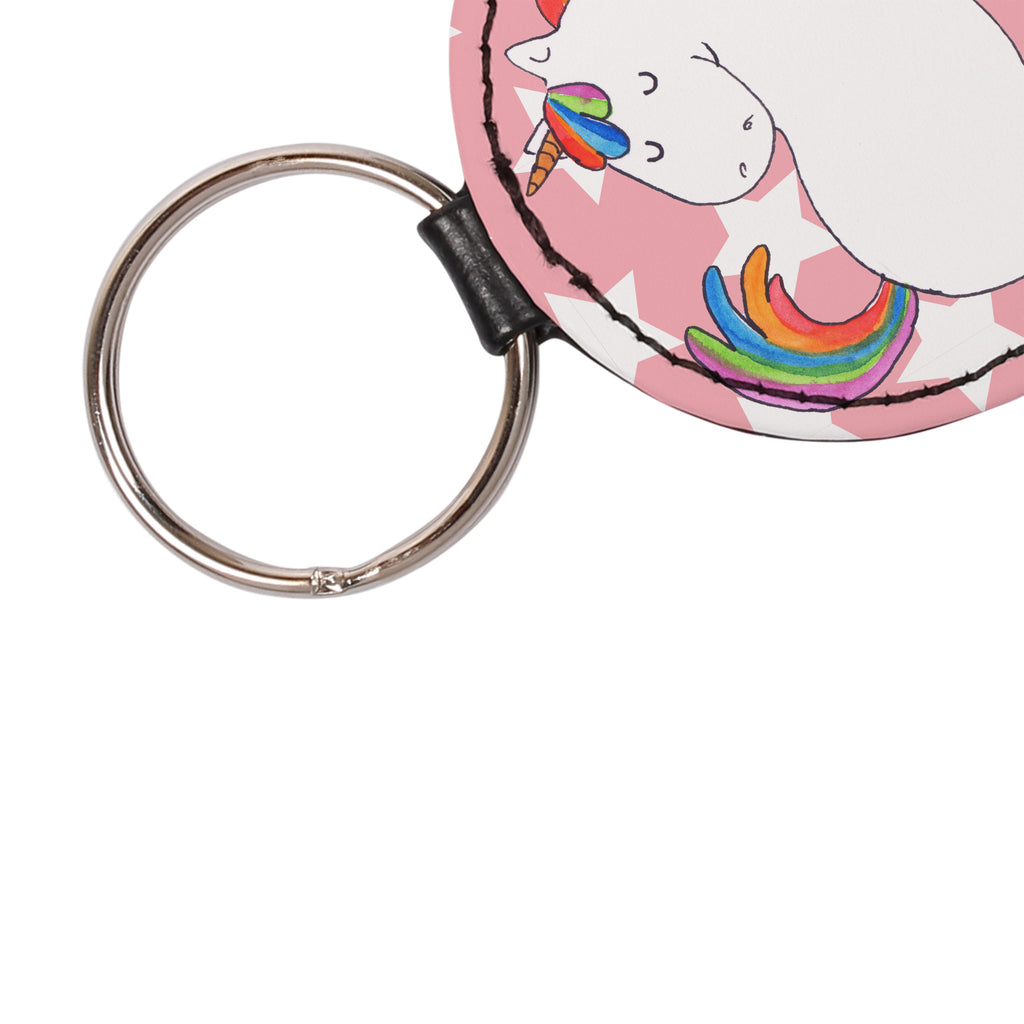 Rund Schlüsselanhänger Einhorn stolzierend Schlüsselanhänger, Anhänger, Taschenanhänger, Glücksbringer, Schutzengel, Einhorn, Einhörner, Einhorn Deko, Pegasus, Unicorn, stolz, anders, bunt, Pferd, Reiter, Reiten, Freundin, Geschenk