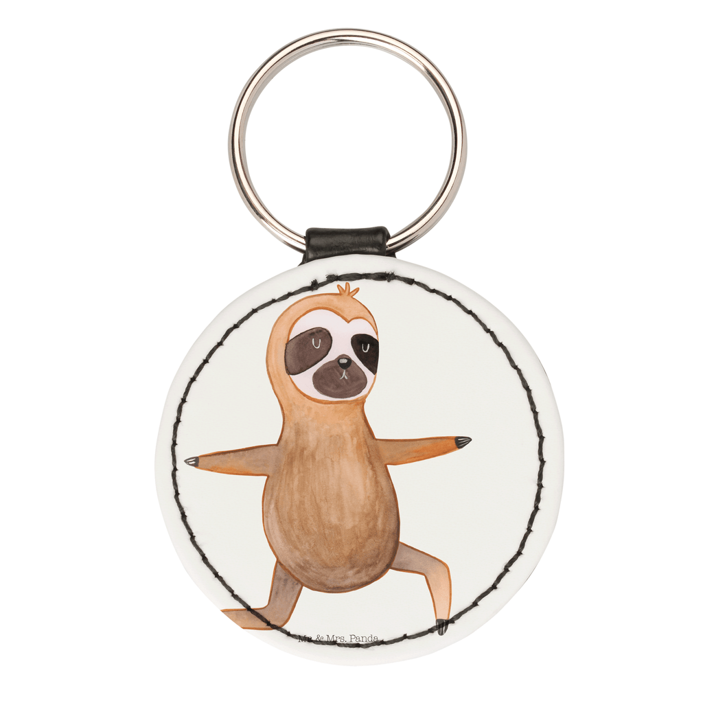 Rund Schlüsselanhänger Faultier  Yoga Schlüsselanhänger, Anhänger, Taschenanhänger, Glücksbringer, Schutzengel, Faultier, Faultier Geschenk, Faultier Deko, Faultiere, faul, Lieblingstier, Yoga, Namaste, Krieger, Yogaübungen, Meditation, Atmung, Gelassenheit, Entspannung