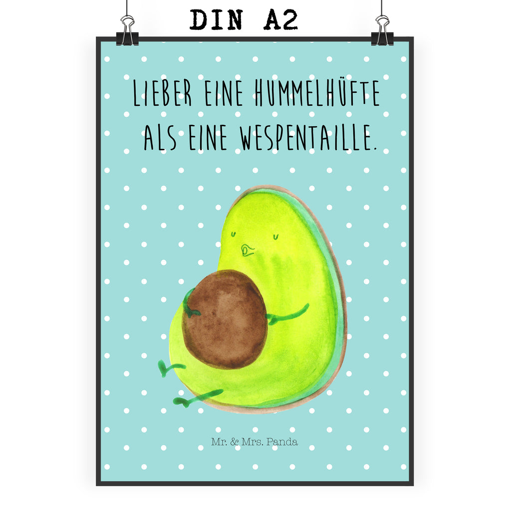 Poster Avocado pfeift Poster, Wandposter, Bild, Wanddeko, Küchenposter, Kinderposter, Wanddeko Bild, Raumdekoration, Wanddekoration, Handgemaltes Poster, Mr. & Mrs. Panda Poster, Designposter, Kunstdruck, Posterdruck, Avocado, Veggie, Vegan, Gesund, Diät, Abnehmen, Ernährung, dick sein, Pummelfee