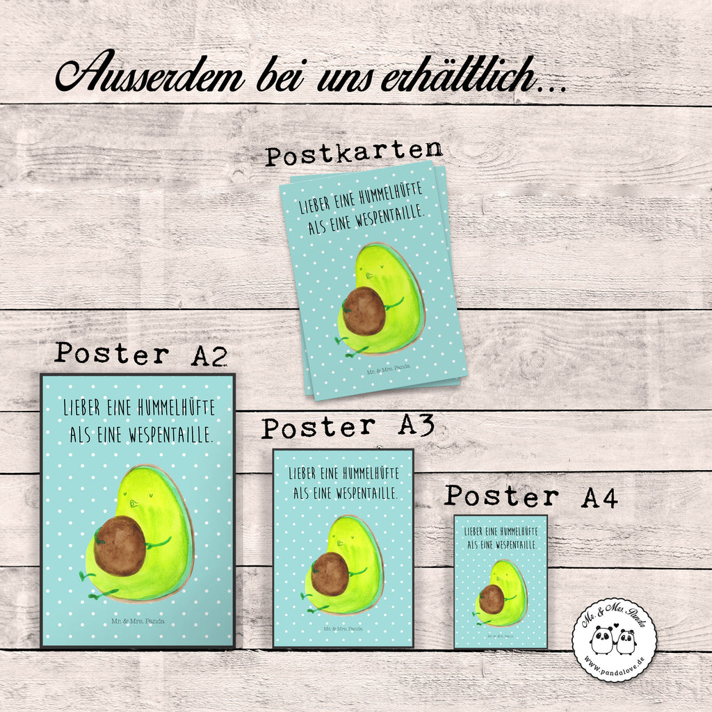 Poster Avocado pfeift Poster, Wandposter, Bild, Wanddeko, Küchenposter, Kinderposter, Wanddeko Bild, Raumdekoration, Wanddekoration, Handgemaltes Poster, Mr. & Mrs. Panda Poster, Designposter, Kunstdruck, Posterdruck, Avocado, Veggie, Vegan, Gesund, Diät, Abnehmen, Ernährung, dick sein, Pummelfee