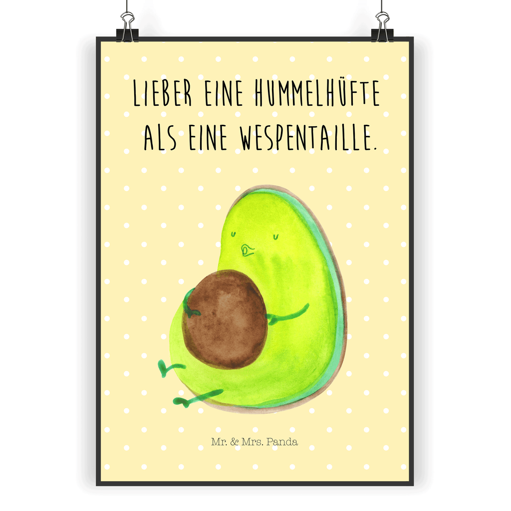 Poster Avocado pfeift Poster, Wandposter, Bild, Wanddeko, Küchenposter, Kinderposter, Wanddeko Bild, Raumdekoration, Wanddekoration, Handgemaltes Poster, Mr. & Mrs. Panda Poster, Designposter, Kunstdruck, Posterdruck, Avocado, Veggie, Vegan, Gesund, Diät, Abnehmen, Ernährung, dick sein, Pummelfee