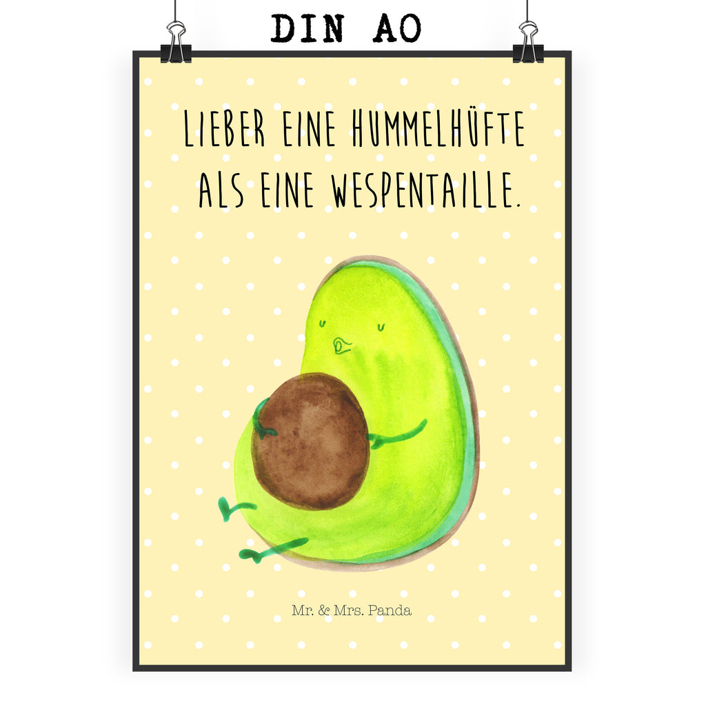 Poster Avocado pfeift Poster, Wandposter, Bild, Wanddeko, Küchenposter, Kinderposter, Wanddeko Bild, Raumdekoration, Wanddekoration, Handgemaltes Poster, Mr. & Mrs. Panda Poster, Designposter, Kunstdruck, Posterdruck, Avocado, Veggie, Vegan, Gesund, Diät, Abnehmen, Ernährung, dick sein, Pummelfee