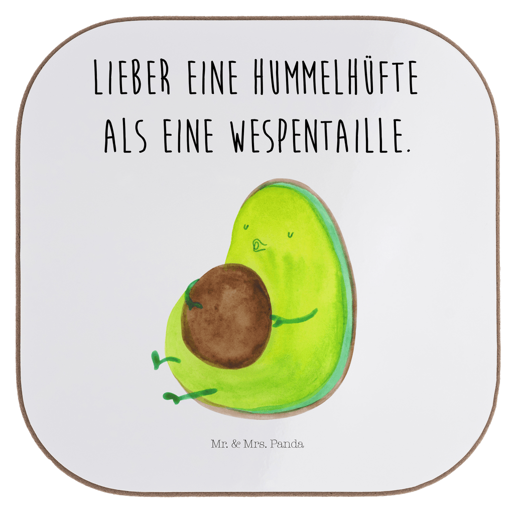 Quadratische Untersetzer Avocado pfeift Bierdeckel, Glasuntersetzer, Untersetzer Gläser, Getränkeuntersetzer, Avocado, Veggie, Vegan, Gesund, Diät, Abnehmen, Ernährung, dick sein, Pummelfee