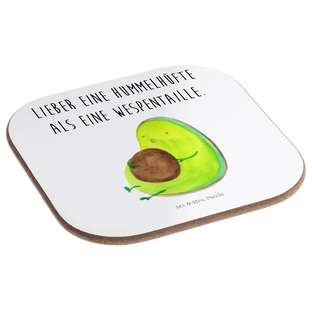 Quadratische Untersetzer Avocado pfeift Bierdeckel, Glasuntersetzer, Untersetzer Gläser, Getränkeuntersetzer, Avocado, Veggie, Vegan, Gesund, Diät, Abnehmen, Ernährung, dick sein, Pummelfee