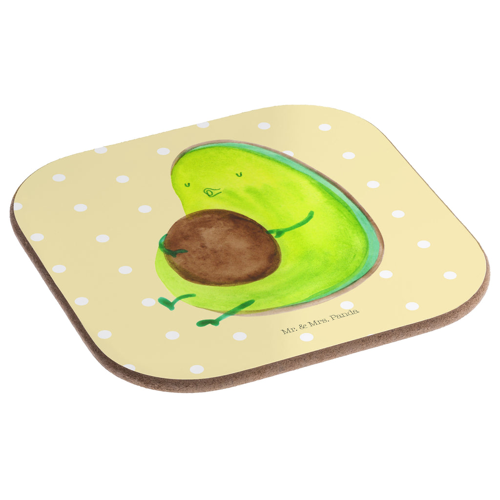 Quadratische Untersetzer Avocado pfeift Bierdeckel, Glasuntersetzer, Untersetzer Gläser, Getränkeuntersetzer, Avocado, Veggie, Vegan, Gesund, Diät, Abnehmen, Ernährung, dick sein, Pummelfee
