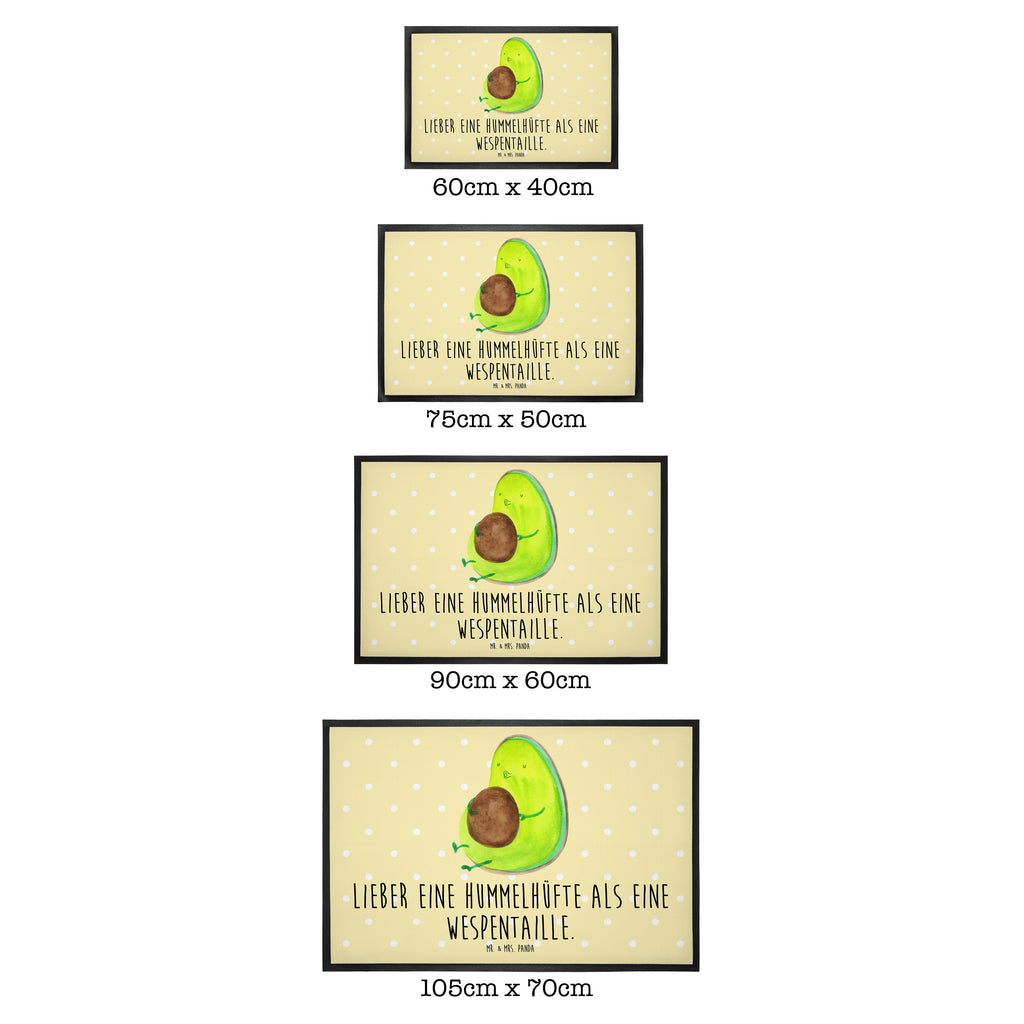 Fußmatte Avocado pfeift Avocado, Diät, Abnehmen, Ernährung, dick sein, Pummelfee,  Türvorleger, Schmutzmatte, Fußabtreter, Matte, Schmutzfänger, Fußabstreifer, Schmutzfangmatte, Türmatte, Motivfußmatte,  Haustürmatte, Vorleger  Avocado, Veggie, Vegan, Gesund
