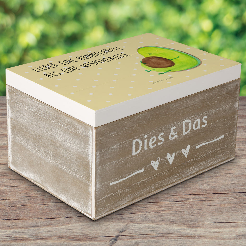 Holzkiste Avocado pfeift Holzkiste, Kiste, Schatzkiste, Truhe, Schatulle, XXL, Erinnerungsbox, Erinnerungskiste, Dekokiste, Aufbewahrungsbox, Avocado, Veggie, Vegan, Gesund, Diät, Abnehmen, Ernährung, dick sein, Pummelfee