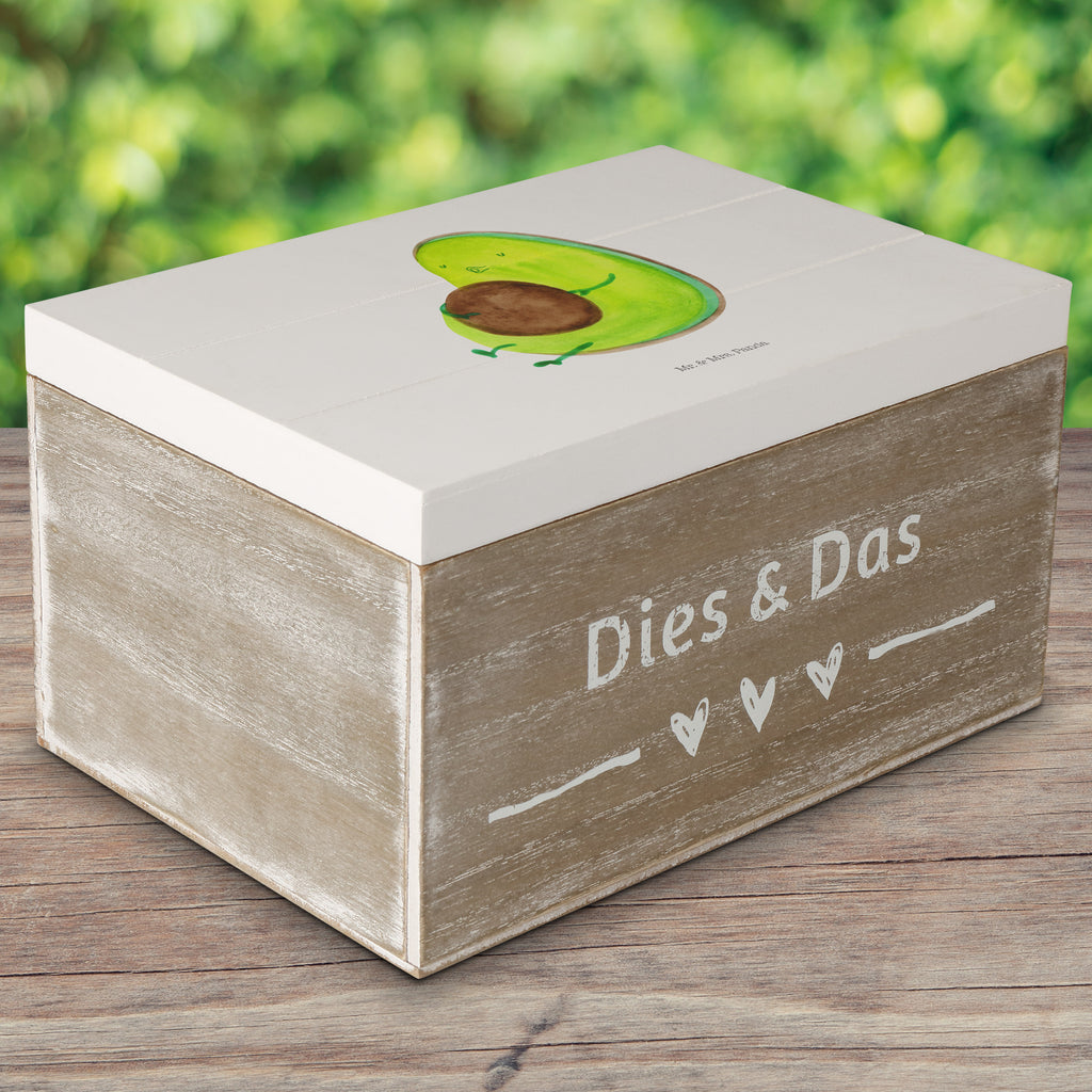 Holzkiste Avocado pfeift Holzkiste, Kiste, Schatzkiste, Truhe, Schatulle, XXL, Erinnerungsbox, Erinnerungskiste, Dekokiste, Aufbewahrungsbox, Avocado, Veggie, Vegan, Gesund, Diät, Abnehmen, Ernährung, dick sein, Pummelfee