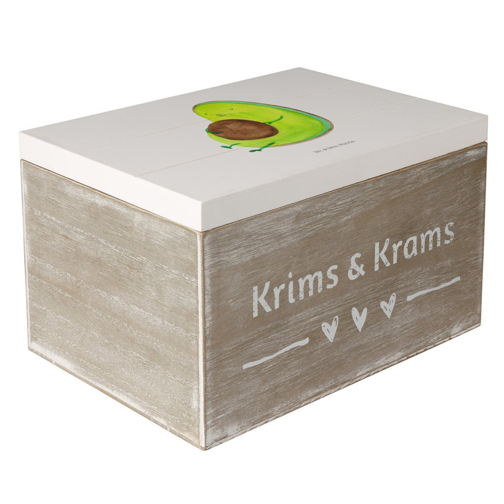 Holzkiste Avocado pfeift Holzkiste, Kiste, Schatzkiste, Truhe, Schatulle, XXL, Erinnerungsbox, Erinnerungskiste, Dekokiste, Aufbewahrungsbox, Avocado, Veggie, Vegan, Gesund, Diät, Abnehmen, Ernährung, dick sein, Pummelfee