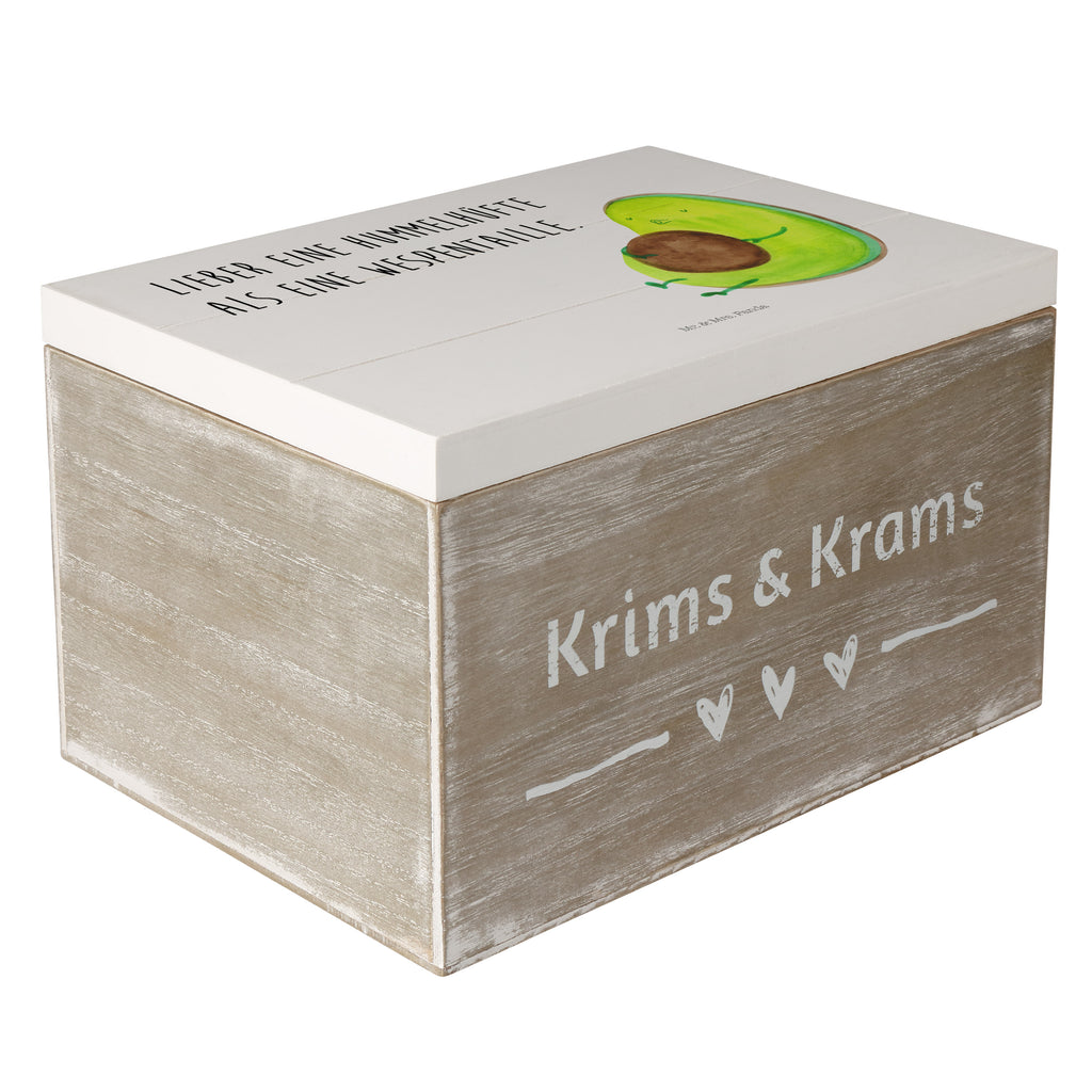 Holzkiste Avocado pfeift Holzkiste, Kiste, Schatzkiste, Truhe, Schatulle, XXL, Erinnerungsbox, Erinnerungskiste, Dekokiste, Aufbewahrungsbox, Avocado, Veggie, Vegan, Gesund, Diät, Abnehmen, Ernährung, dick sein, Pummelfee