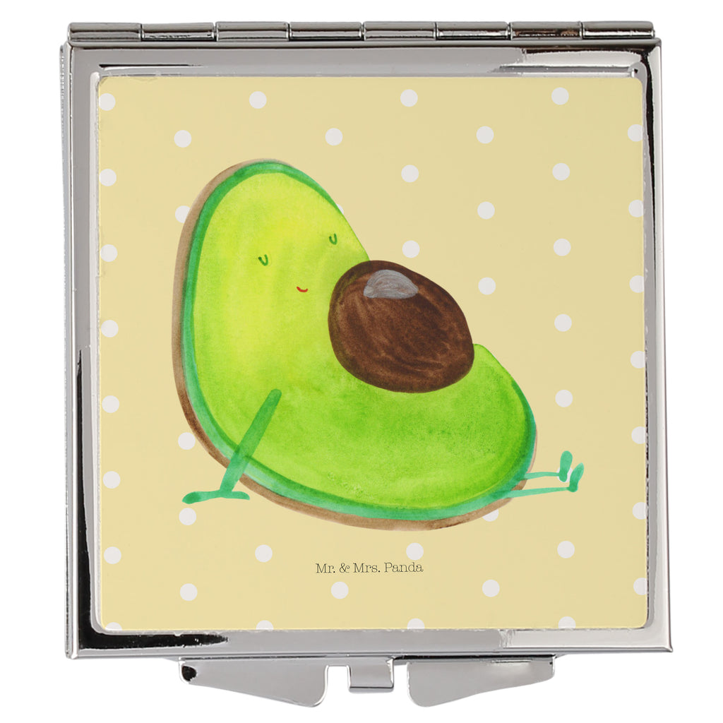 Handtaschenspiegel quadratisch Avocado schwanger Spiegel, Handtasche, Quadrat, silber, schminken, Schminkspiegel, Avocado, Veggie, Vegan, Gesund, schwanger, Schwangerschaft, Babyparty, Babyshower