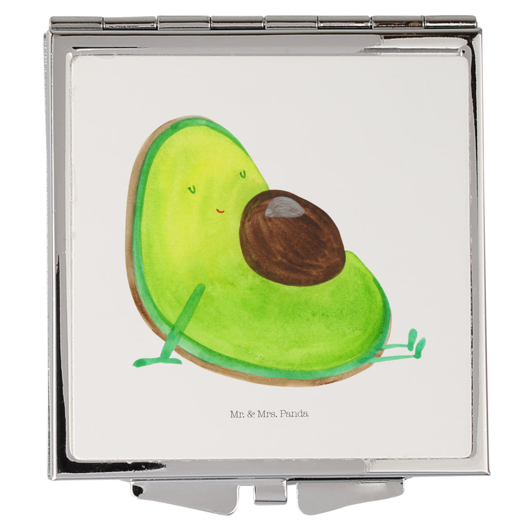 Handtaschenspiegel quadratisch Avocado schwanger Spiegel, Handtasche, Quadrat, silber, schminken, Schminkspiegel, Avocado, Veggie, Vegan, Gesund, schwanger, Schwangerschaft, Babyparty, Babyshower