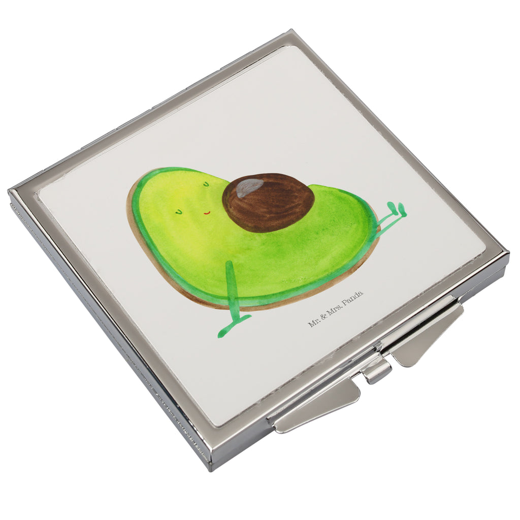 Handtaschenspiegel quadratisch Avocado schwanger Spiegel, Handtasche, Quadrat, silber, schminken, Schminkspiegel, Avocado, Veggie, Vegan, Gesund, schwanger, Schwangerschaft, Babyparty, Babyshower