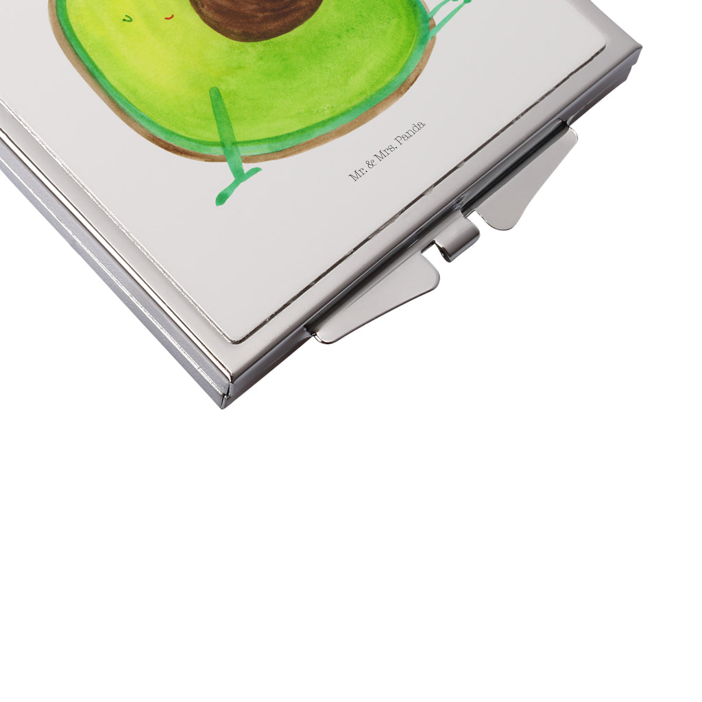 Handtaschenspiegel quadratisch Avocado schwanger Spiegel, Handtasche, Quadrat, silber, schminken, Schminkspiegel, Avocado, Veggie, Vegan, Gesund, schwanger, Schwangerschaft, Babyparty, Babyshower
