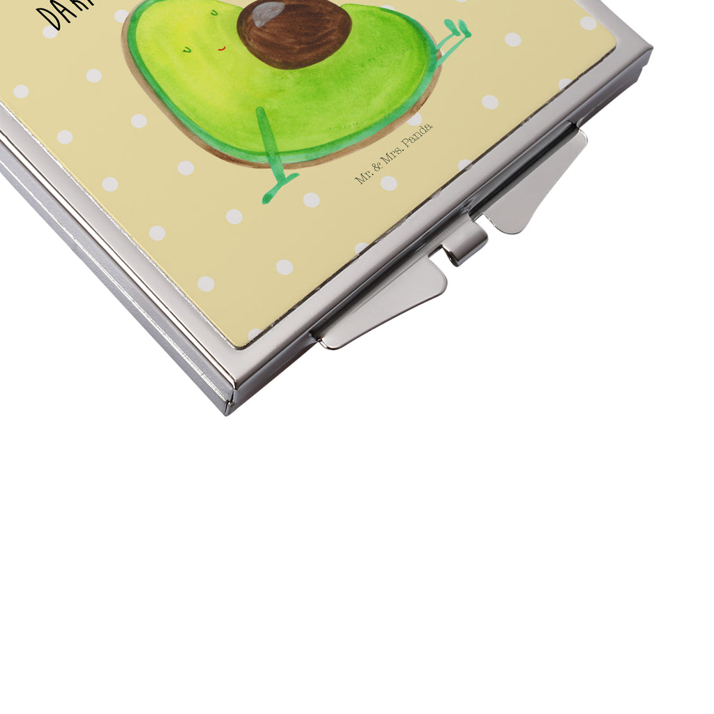 Handtaschenspiegel quadratisch Avocado schwanger Spiegel, Handtasche, Quadrat, silber, schminken, Schminkspiegel, Avocado, Veggie, Vegan, Gesund, schwanger, Schwangerschaft, Babyparty, Babyshower