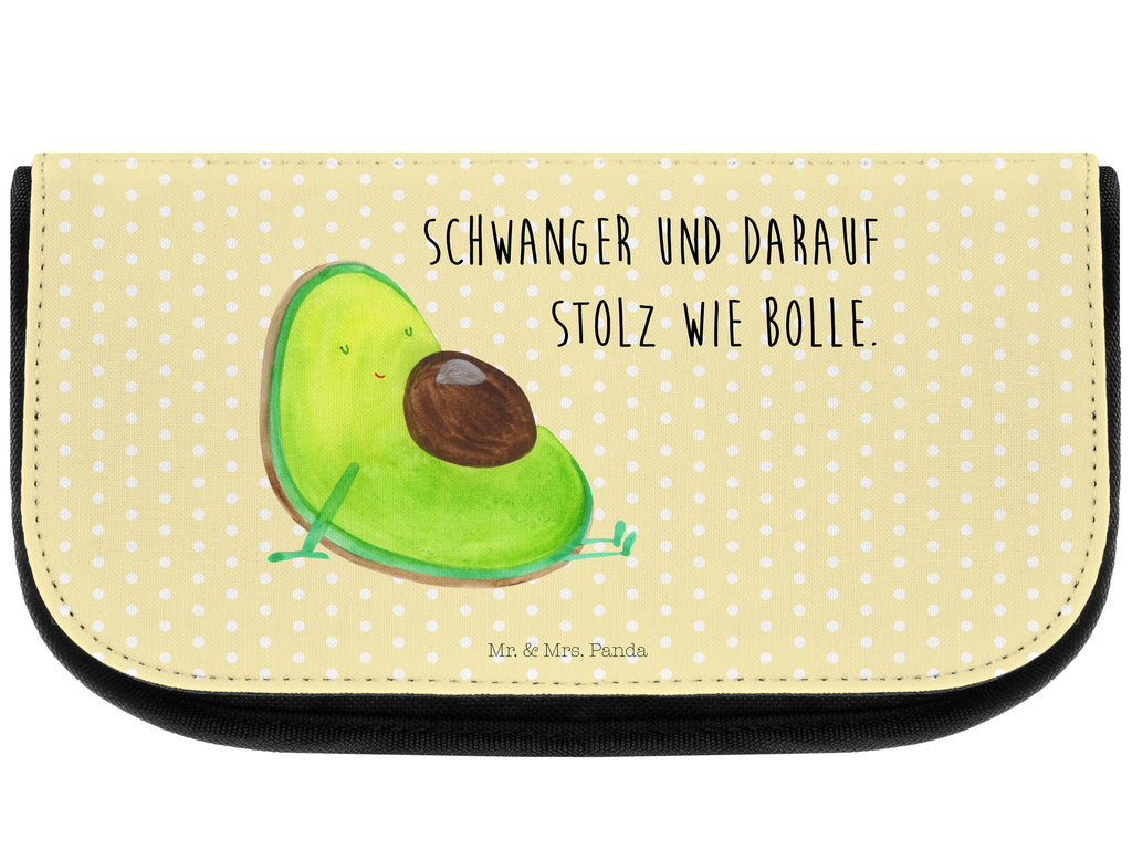 Kosmetiktasche Avocado schwanger Kosmetikbeutel, Kulturtasche, Kulturbeutel, Schminktasche, Make-Up Tasche, Avocado, Veggie, Vegan, Gesund, schwanger, Schwangerschaft, Babyparty, Babyshower