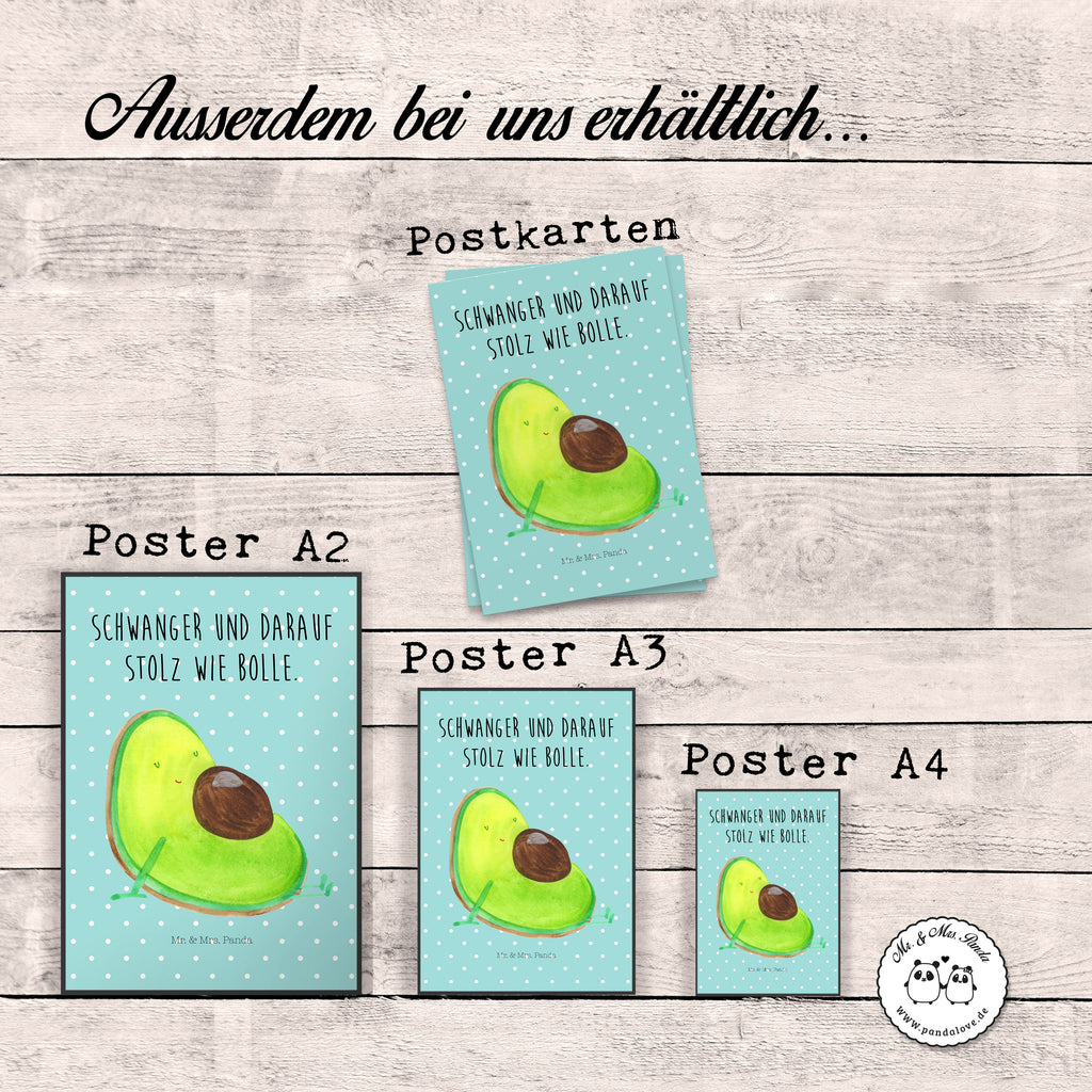 Poster Avocado schwanger Poster, Wandposter, Bild, Wanddeko, Küchenposter, Kinderposter, Wanddeko Bild, Raumdekoration, Wanddekoration, Handgemaltes Poster, Mr. & Mrs. Panda Poster, Designposter, Kunstdruck, Posterdruck, Avocado, Veggie, Vegan, Gesund, schwanger, Schwangerschaft, Babyparty, Babyshower