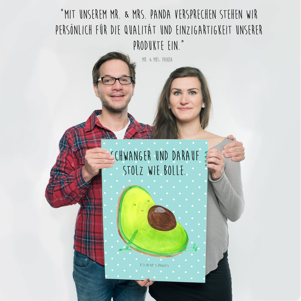 Poster Avocado schwanger Poster, Wandposter, Bild, Wanddeko, Küchenposter, Kinderposter, Wanddeko Bild, Raumdekoration, Wanddekoration, Handgemaltes Poster, Mr. & Mrs. Panda Poster, Designposter, Kunstdruck, Posterdruck, Avocado, Veggie, Vegan, Gesund, schwanger, Schwangerschaft, Babyparty, Babyshower