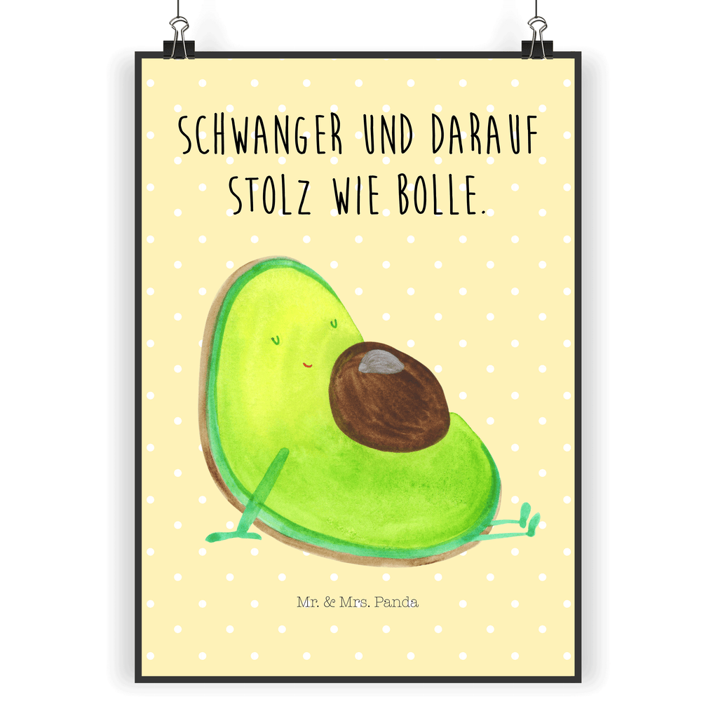 Poster Avocado schwanger Poster, Wandposter, Bild, Wanddeko, Küchenposter, Kinderposter, Wanddeko Bild, Raumdekoration, Wanddekoration, Handgemaltes Poster, Mr. & Mrs. Panda Poster, Designposter, Kunstdruck, Posterdruck, Avocado, Veggie, Vegan, Gesund, schwanger, Schwangerschaft, Babyparty, Babyshower