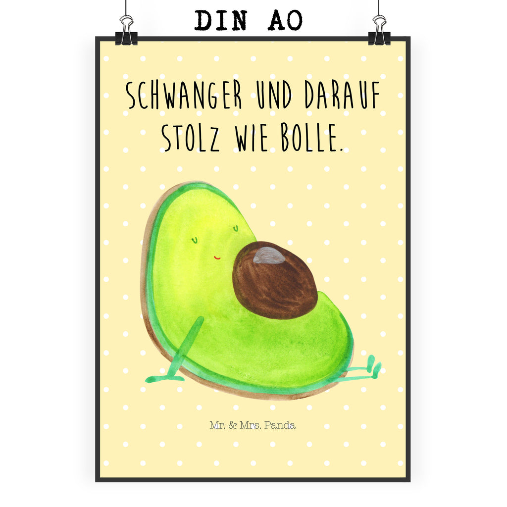 Poster Avocado schwanger Poster, Wandposter, Bild, Wanddeko, Küchenposter, Kinderposter, Wanddeko Bild, Raumdekoration, Wanddekoration, Handgemaltes Poster, Mr. & Mrs. Panda Poster, Designposter, Kunstdruck, Posterdruck, Avocado, Veggie, Vegan, Gesund, schwanger, Schwangerschaft, Babyparty, Babyshower