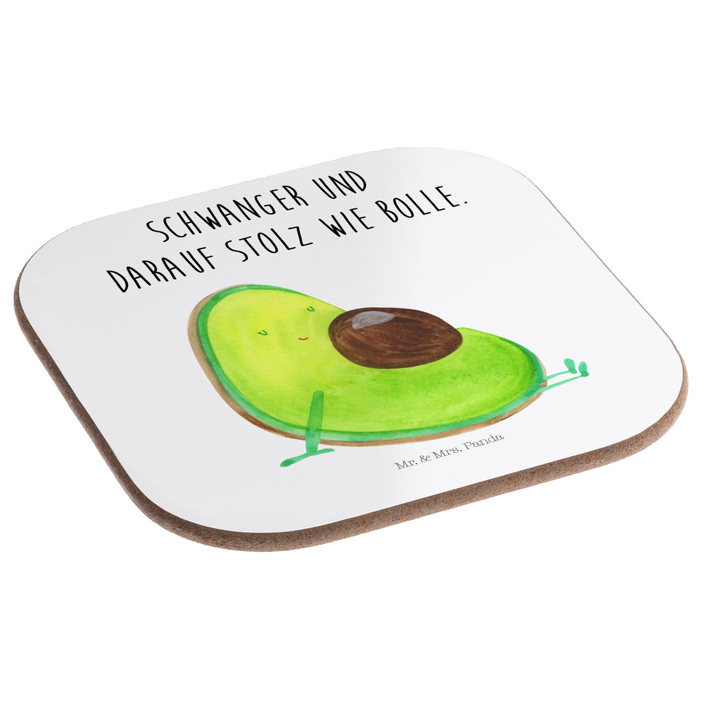 Quadratische Untersetzer Avocado schwanger Bierdeckel, Glasuntersetzer, Untersetzer Gläser, Getränkeuntersetzer, Avocado, Veggie, Vegan, Gesund, schwanger, Schwangerschaft, Babyparty, Babyshower