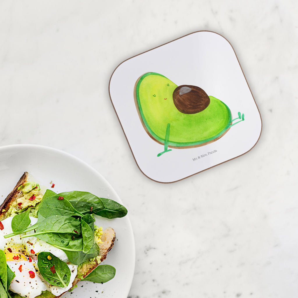 Quadratische Untersetzer Avocado schwanger Bierdeckel, Glasuntersetzer, Untersetzer Gläser, Getränkeuntersetzer, Avocado, Veggie, Vegan, Gesund, schwanger, Schwangerschaft, Babyparty, Babyshower