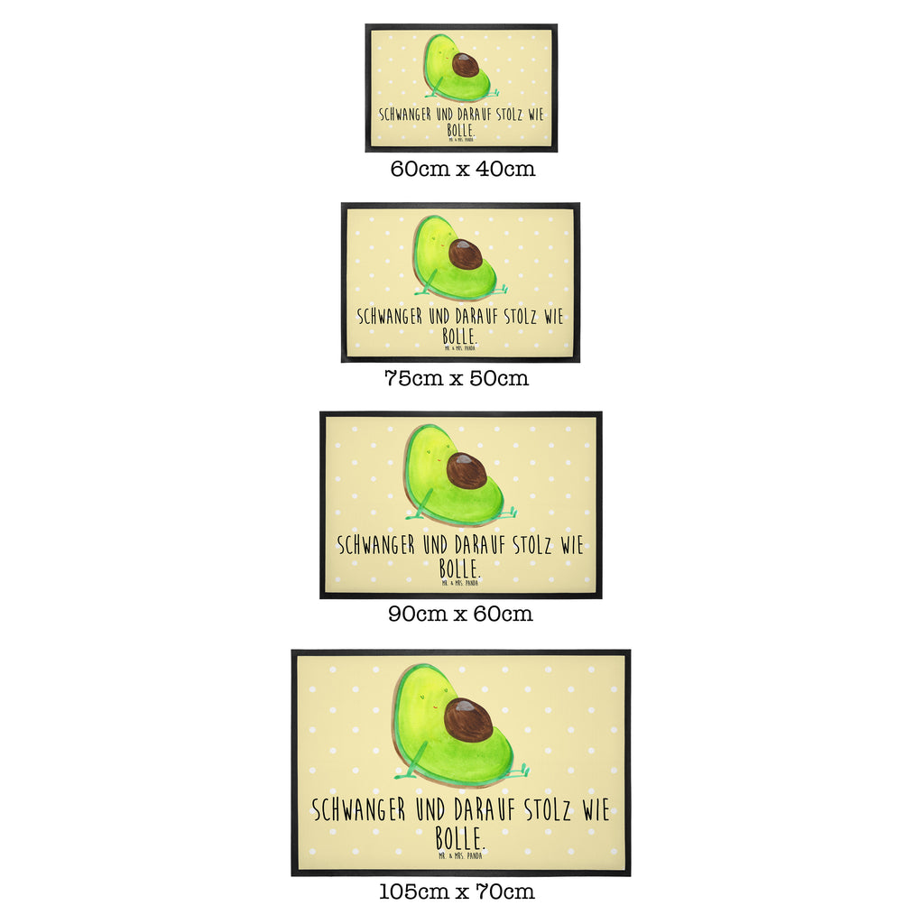 Fußmatte Avocado schwanger Avocado, schwanger, Schwangerschaft, Babyparty, Babyshower,  Türvorleger, Schmutzmatte, Fußabtreter, Matte, Schmutzfänger, Fußabstreifer, Schmutzfangmatte, Türmatte, Motivfußmatte,  Haustürmatte, Vorleger  Avocado, Veggie, Vegan, Gesund