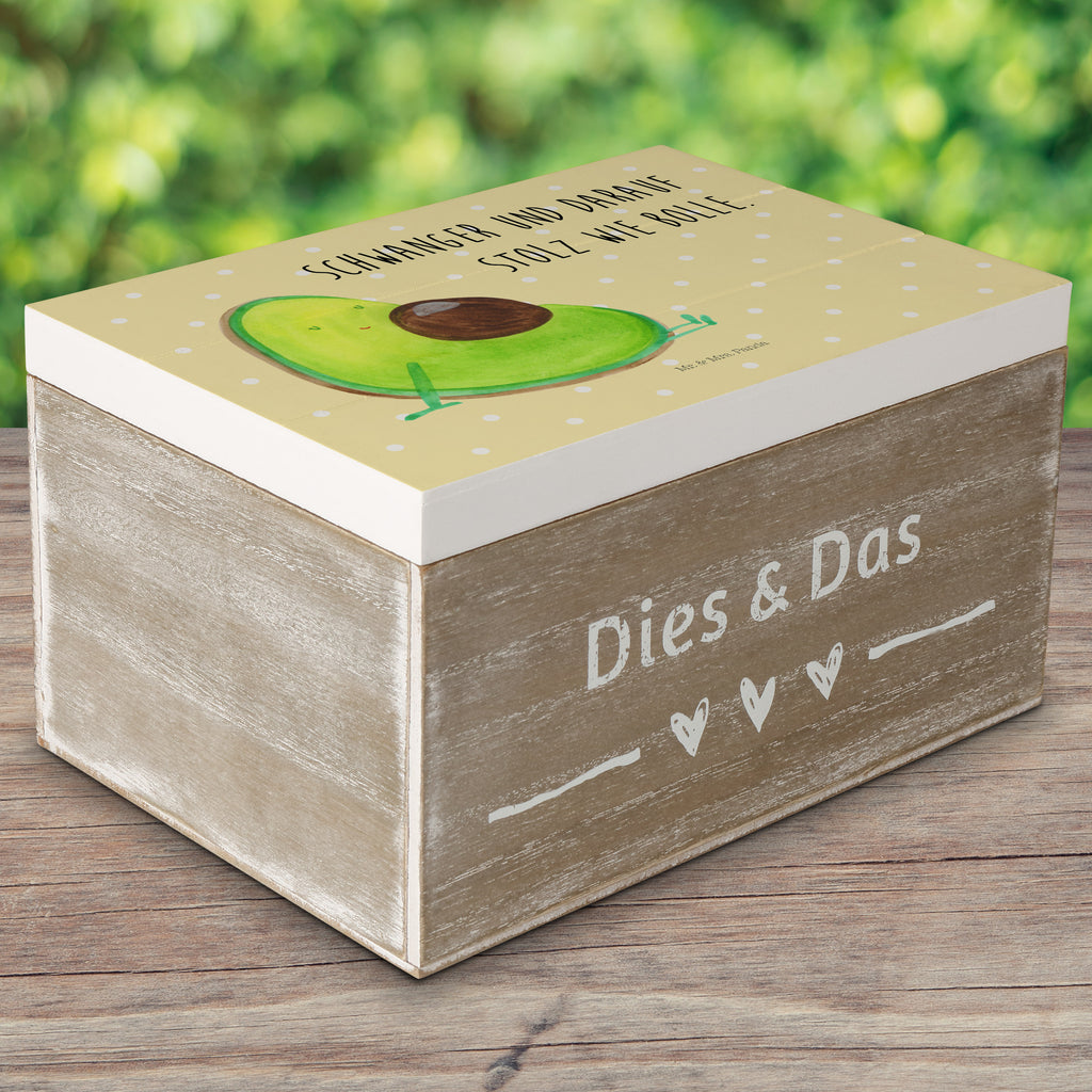 Holzkiste Avocado schwanger Holzkiste, Kiste, Schatzkiste, Truhe, Schatulle, XXL, Erinnerungsbox, Erinnerungskiste, Dekokiste, Aufbewahrungsbox, Avocado, Veggie, Vegan, Gesund, schwanger, Schwangerschaft, Babyparty, Babyshower