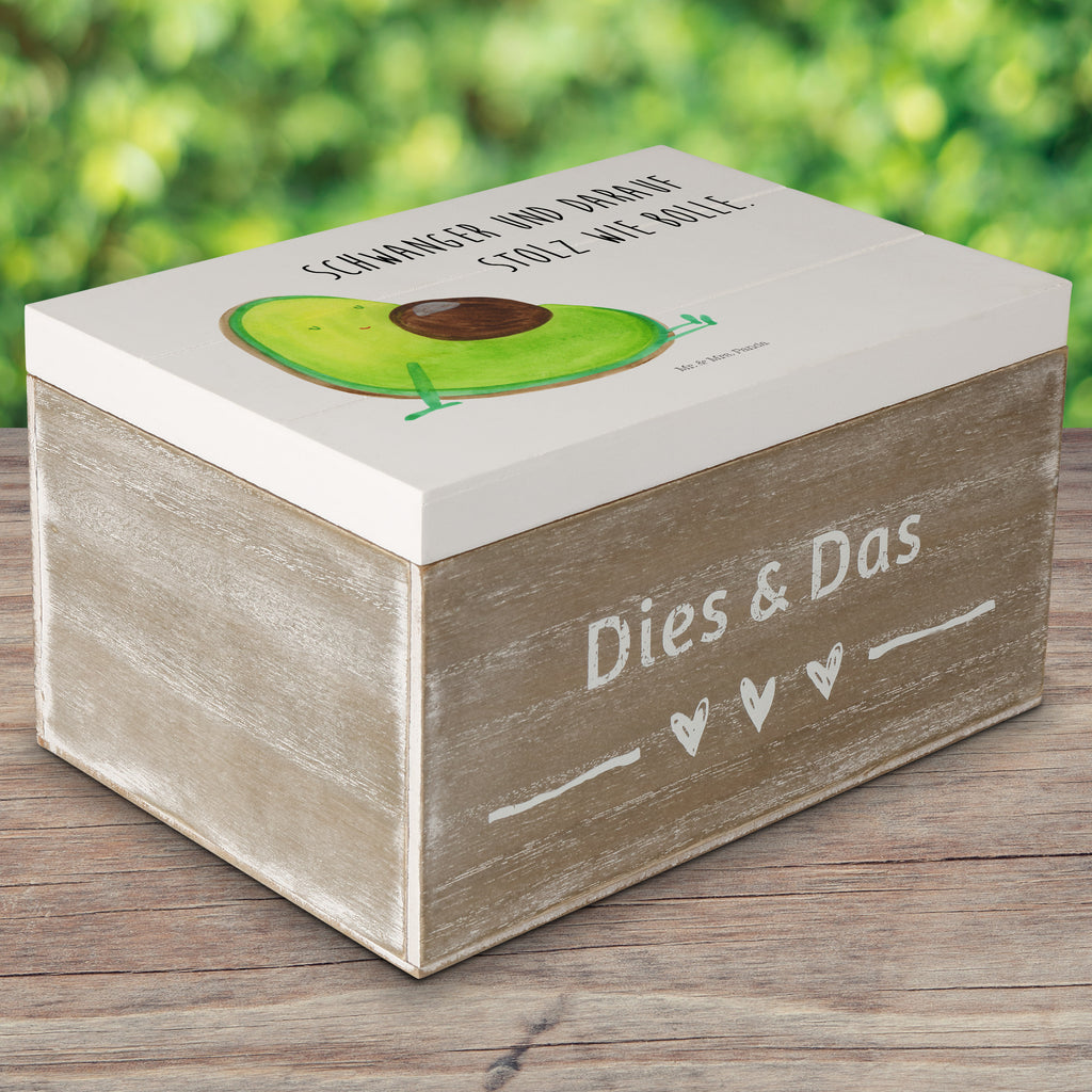 Holzkiste Avocado schwanger Holzkiste, Kiste, Schatzkiste, Truhe, Schatulle, XXL, Erinnerungsbox, Erinnerungskiste, Dekokiste, Aufbewahrungsbox, Avocado, Veggie, Vegan, Gesund, schwanger, Schwangerschaft, Babyparty, Babyshower